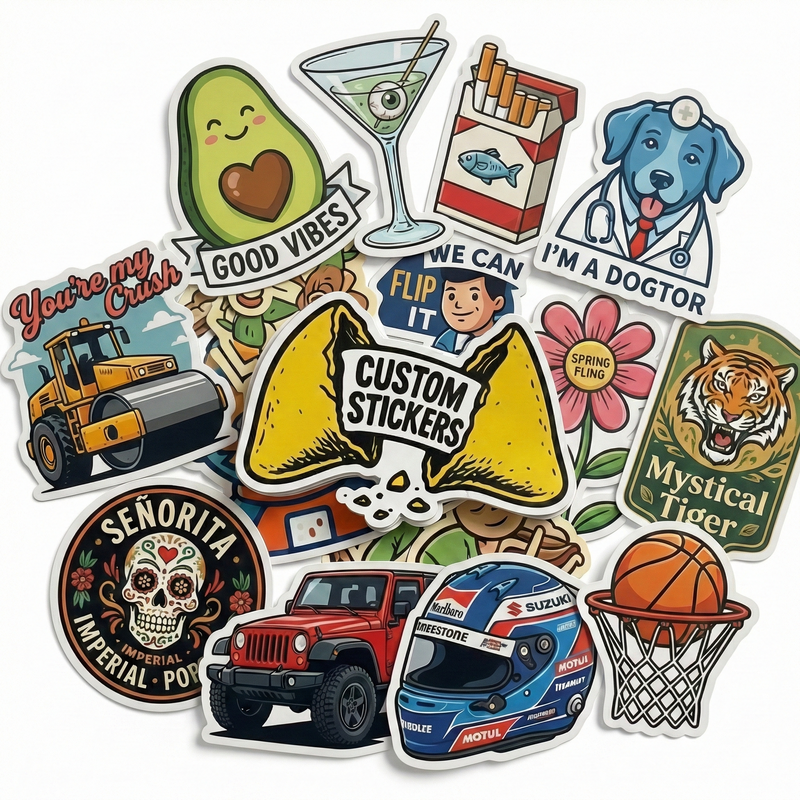 High-Quality Custom Stickers , 1-Day Turnaround